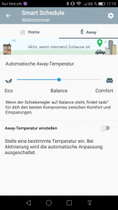 App Away Steuerung